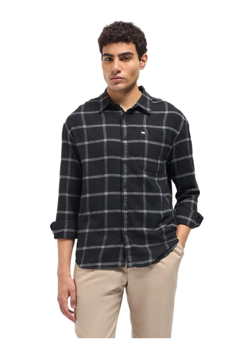 THE BEAR HOUSE Men’s Shirt for Office, Casual & Party Wear | Comfortable Long Sleeve Shirt with Classic Collar, Button Closure & Versatile Stylish Look