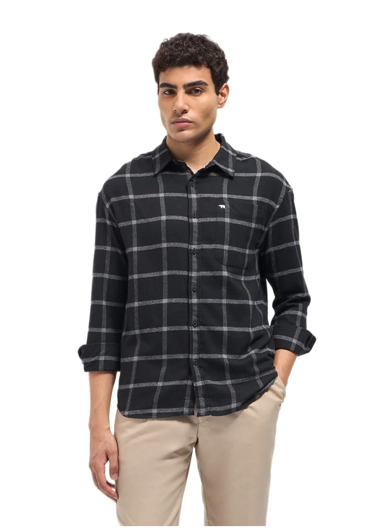 THE BEAR HOUSE  Men’s Shirt for Office, Casual & Party Wear | Comfortable Long Sleeve Shirt with Classic Collar, Button Closure & Versatile Stylish Look for Men | Best Price UAE