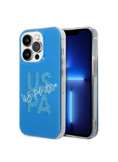 U.S. Polo Assn. Assn. IML Glitter Script Hard Case for iPhone 14 Pro Max (6.7") - Blue  - Image 2