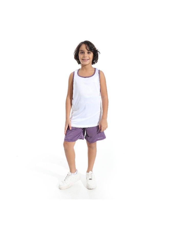 سيزار طقم  رياضي اولادي مكون من قطعتين تيشرت كات وشورت - Image 1