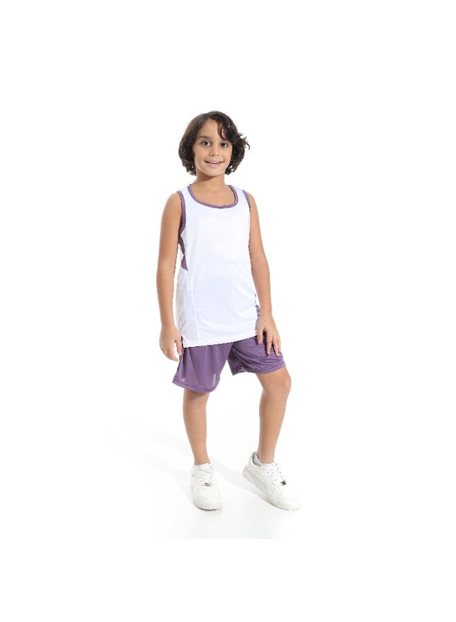 سيزار طقم  رياضي اولادي مكون من قطعتين تيشرت كات وشورت - Image 3