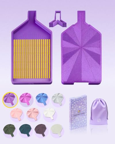 Forever young Silky Diamond Painting Tray with Lid Diamond Painting Accessories Diamond Art Tray with Prismatic Shine Lid Diamond Art Accessories and Tools for 5D Diamond Painting Beads Silky Violet - Image 1
