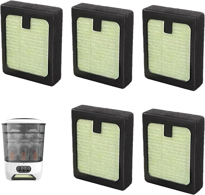 5PCS HEPA Filter Replacement Compatible with Baby Brezza Bottle Dryer Advanced and Baby Brezza Bottle Washer Pro - Image 1
