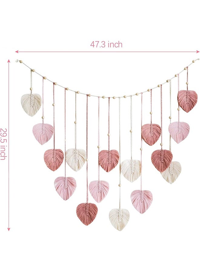 GIFT Beautiful Room Decoration, Leaf Hanging On The Wall, Modern Macrame Wall Art Tapestry, Home Decoration, Macrame Feather Wall Hanging On The Wall, Gift For Mom - Image 5