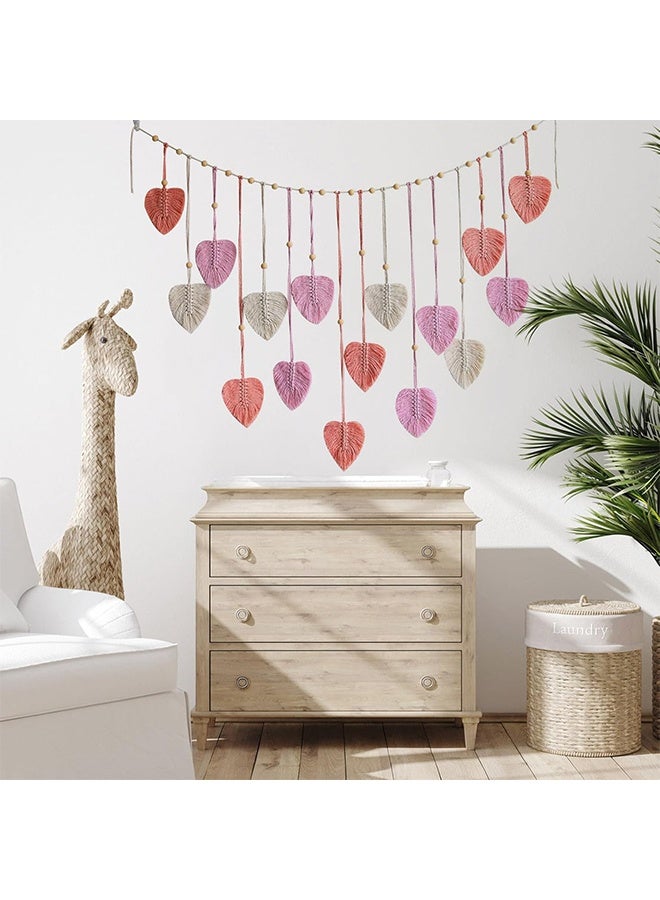 GIFT Beautiful Room Decoration, Leaf Hanging On The Wall, Modern Macrame Wall Art Tapestry, Home Decoration, Macrame Feather Wall Hanging On The Wall, Gift For Mom - Image 2