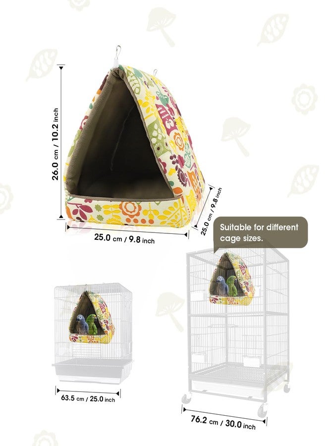 ANZOME Warm Bird Nest Hammock for Cage – Claw-Safe Anti-Tangle Fleece Winter Snuggle Hut with Reinforced Anti-Collapse Walls & 2 Washable Mats – Large Hanging Cave for Conures, Cockatiels, Parakeets - Image 4