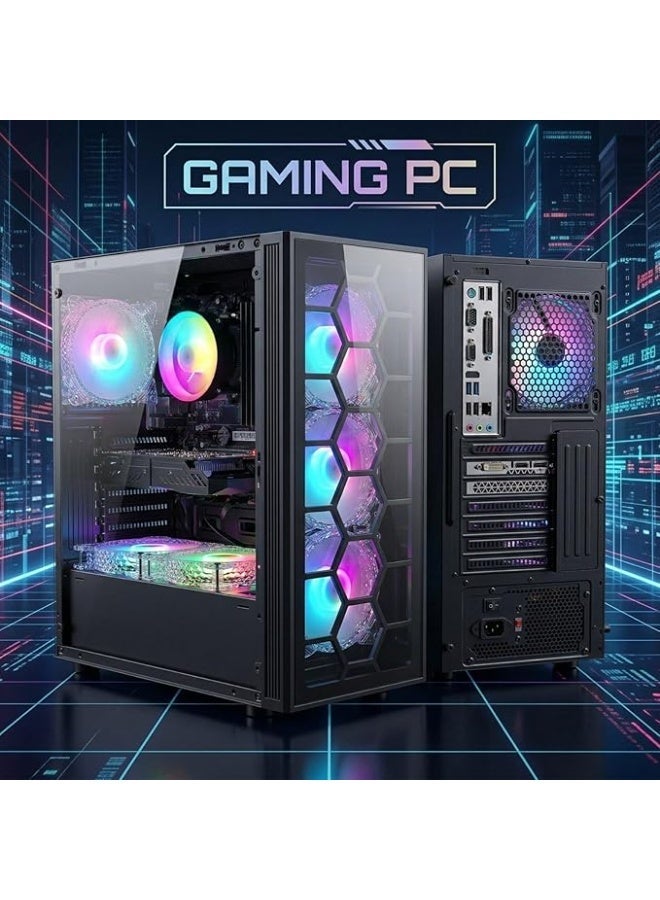 Gaming desktop computer with Core i7 processor, GTX graphics card, 32GB RAM, 1TB SSD, RGB cooling, and includes a gaming keyboard and mouse. - Image 4