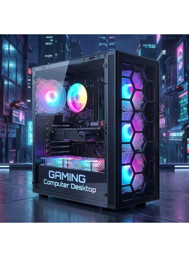 Gaming desktop computer with Core i7 processor, GTX graphics card, 32GB RAM, 1TB SSD, RGB cooling, and includes a gaming keyboard and mouse. - Image 2