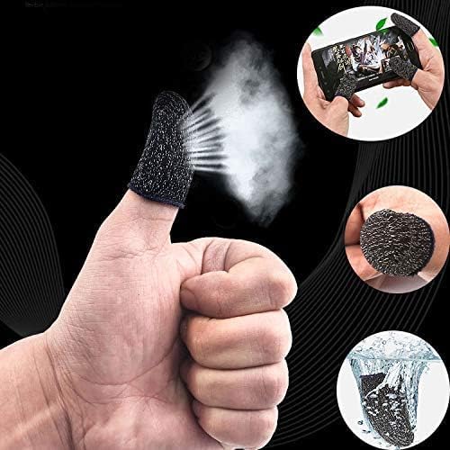 CERLINK Pubg Anti-Slip Thumb Sleeve, Slip-Proof Sweat-Proof Professional Touch Screen Thumbs Finger Sleeve for Pubg Mobile Phone Game Gaming Gloves Multi Colour (Pack of-4Pcs) - Image 2