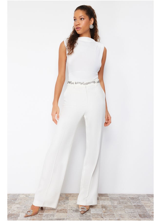 trendyol Bridal White Fitted Knitted Snap Body TPRSS24BD00012  - Image 2