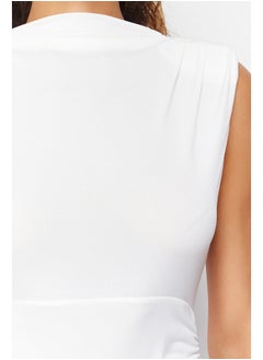 trendyol Bridal White Fitted Knitted Snap Body TPRSS24BD00012  - Image 5
