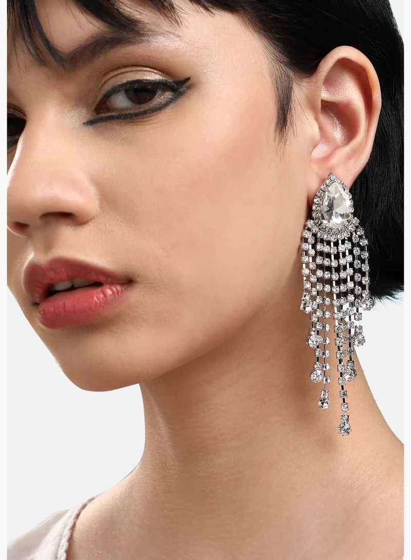 SOHI Gold Plated Designer Stone Western Wear Drop Earring For Women