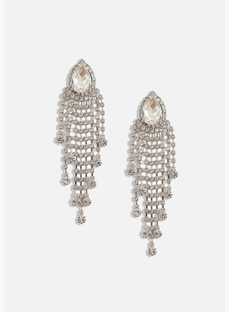 SOHI Gold Plated Designer Stone Western Wear Drop Earring For Women