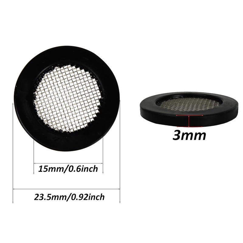 AUXBC 16PCS 1Inch Shower Head Filter Gasket, Seal Faucet Washers with Mesh, O Ring Hose Gasket Filter Net Shower Head Gasket Rubber Washer for Water Faucet Shower Garden Hose Connector - Image 2