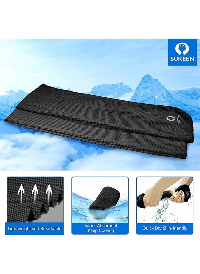 Sukeen 4Pack Cooling Towel (40"x12") for Neck and Face, Soft & Breathable Chilly Sports Towel, Quick-Drying Sweat Absorbing Cooling Neck Wraps with Cooling Tech. for Yoga, Sport, Running, Workout - Image 2