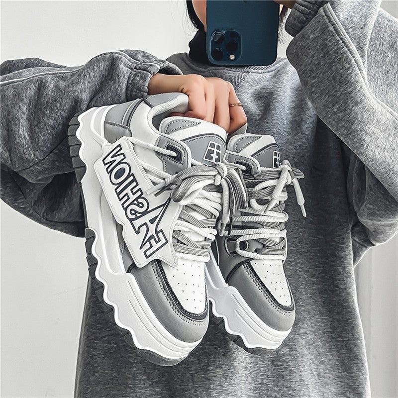 Bread Men'S Shoes Winter Trendy Brand Sense Niche Platform Board Shoes Youth Height Increasing Sports Leisure Torre Trendy Shoes - Image 2