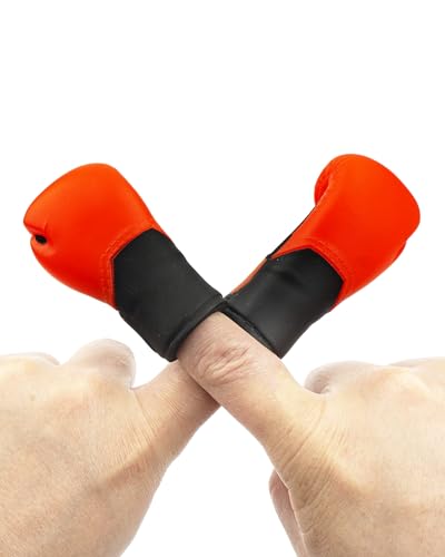 AQKILO Boxing Gloves Mini Finger Puppets Knock Out Your Stress Weird Stuff Random White Elephant Gifts Red 4Pcs - Image 1