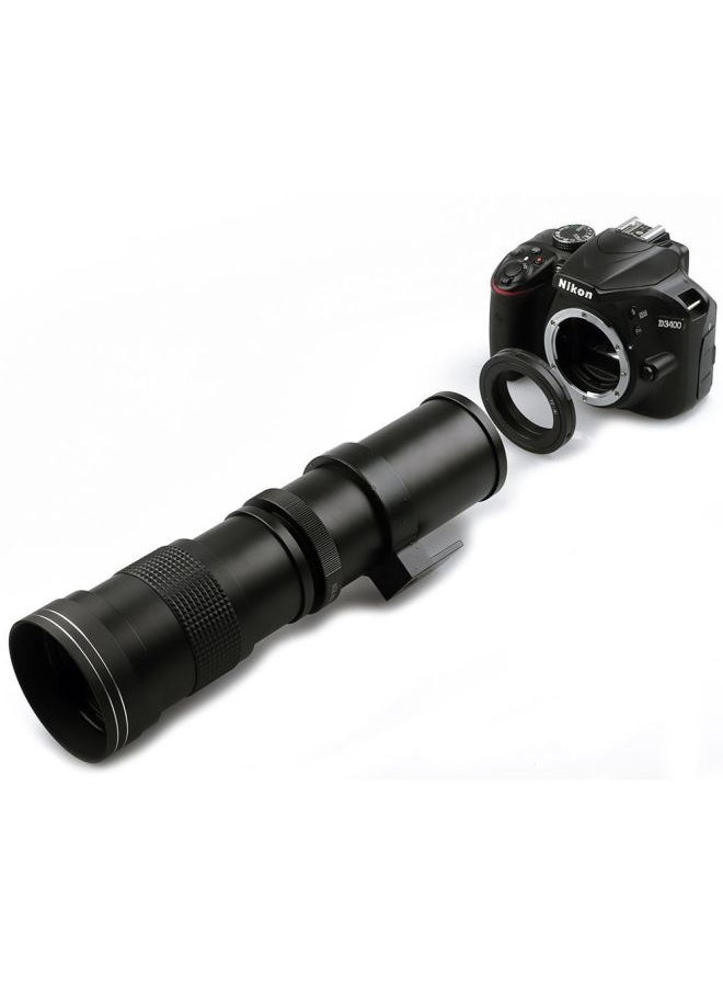 Generic - 420-800mm F8.3 Manual Lens Tele Zoom Tele SLR Moon Exploration Bird Photography Scenery Made In China-Body Color:Black-macro4/3 System Interface - Image 1