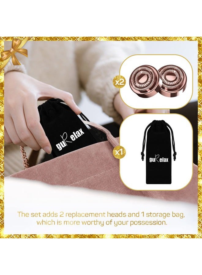 gurelax Facial Hair Removal for Women(with 2 x Replacement Heads)，GURELAX Facial Hair Remover, Hair Removal Device, Best Gift for Mom/Wife/Girlfriend - Image 3