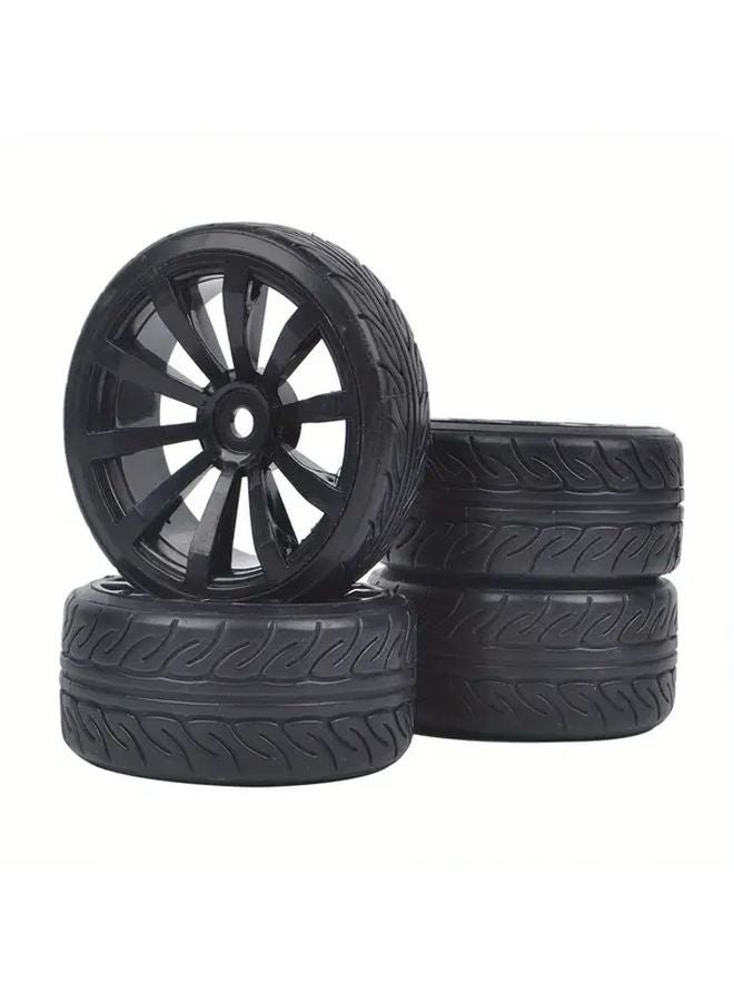 6600112 12mm Hub Wheel Rims With Hard Plastic Tires For 1 10 RC Drift Car - Image 2