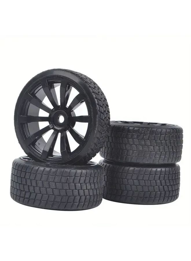 6600112 12mm Hub Wheel Rims With Hard Plastic Tires For 1 10 RC Drift Car - Image 1