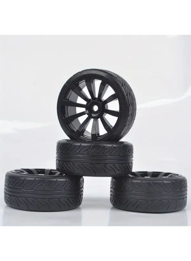 6600112 12mm Hub Wheel Rims With Hard Plastic Tires For 1 10 RC Drift Car - Image 4