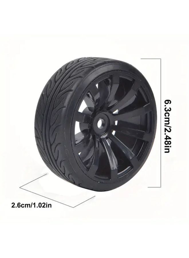 6600112 12mm Hub Wheel Rims With Hard Plastic Tires For 1 10 RC Drift Car - Image 3