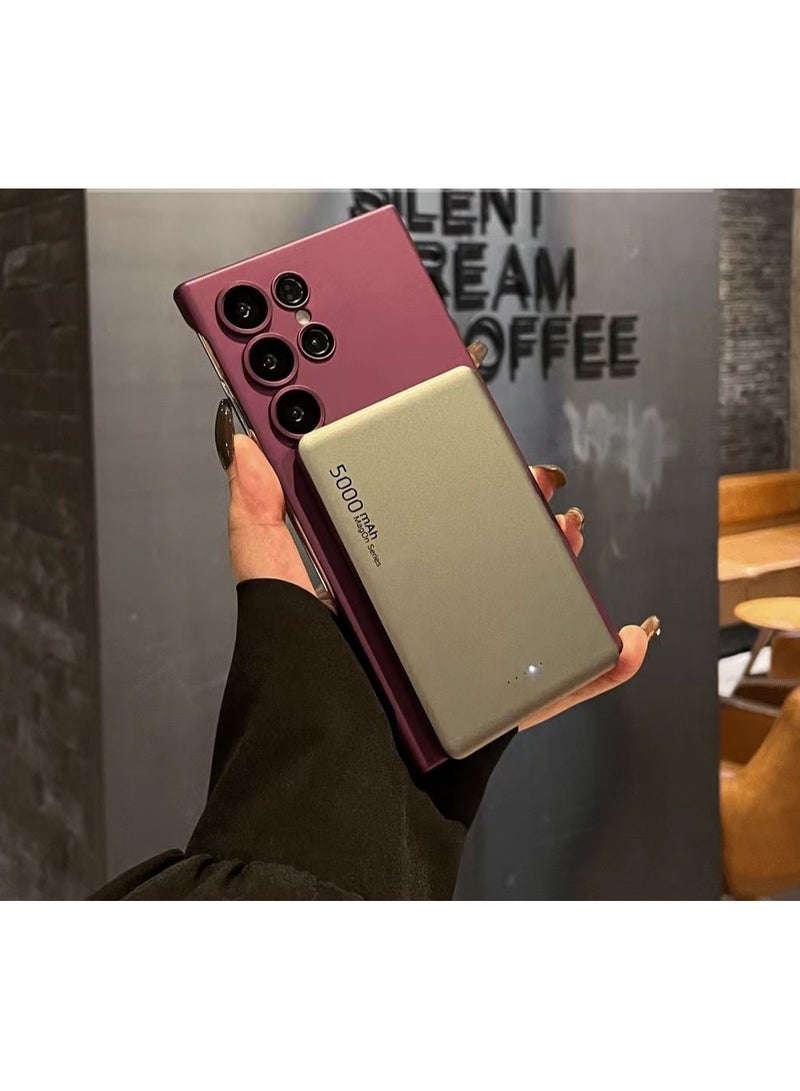 Samsung Galaxy S25 Ultra Case, [MagSafe Compatible][Built-in Camera Lens Protector][Light Slim] Soft Silicone Bumper Shockproof Matte Case Cover for Samsung S25 Ultra 5G 6.9 inch, Red - Image 2