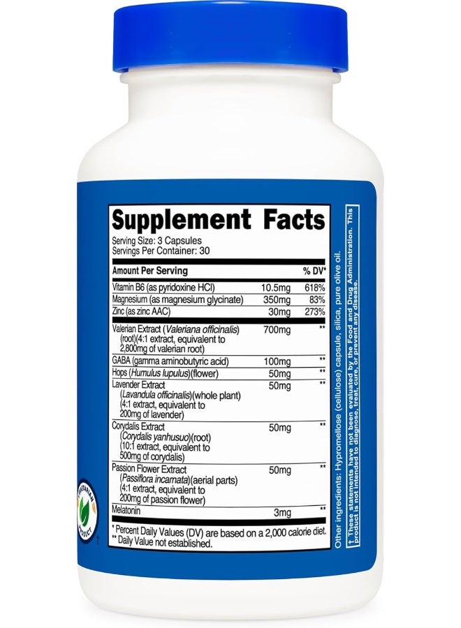 Nutricost Sleep Aid Complex 1330mg Serving (90 Capsules) - Image 5