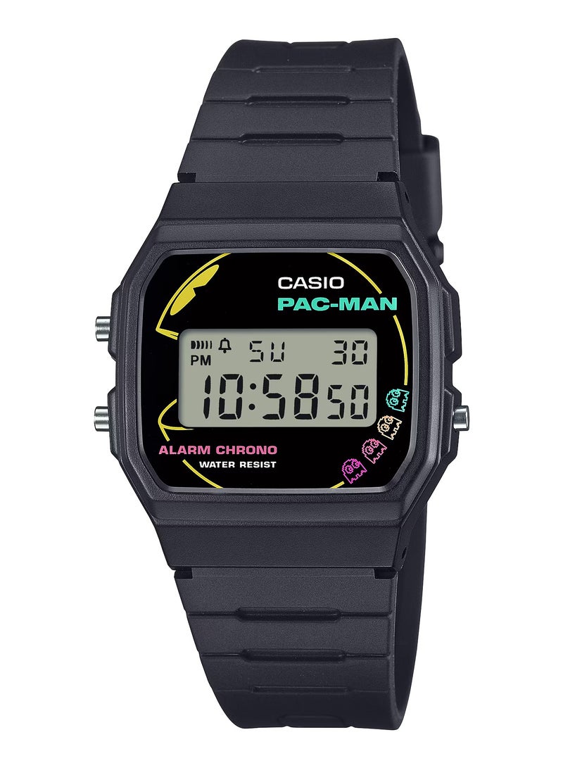 CASIO Vintage Digital PacMan Edition Resin Band Watch F-91WPC-1A - Image 1