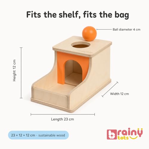 Brainytots Object Permanence Box for Babies | Wooden Ball Drop Toy for Toddlers 9 Months to 2 Years | Montessori Learning Toy for Early Education, Focus, Memory & Hand Eye Coordination - Image 4