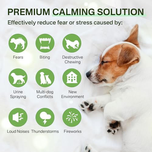 puyrzoe Dog Calming Diffuser with Timing Functions, 6-in-1 Dog Anxiety Relief Diffuser Kit, 120-Day Anxiety Relief, Stress Relaxation Pheromones Calming for All Dogs (2 Diffusers + 4 Refills) - Image 5