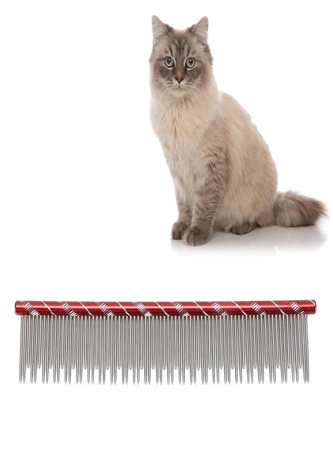 Zerodis Pet Hair Removal Comb, Reusable Stainless Steel, Comfortable Grooming Comb for Cats & Dogs, Red - Image 5