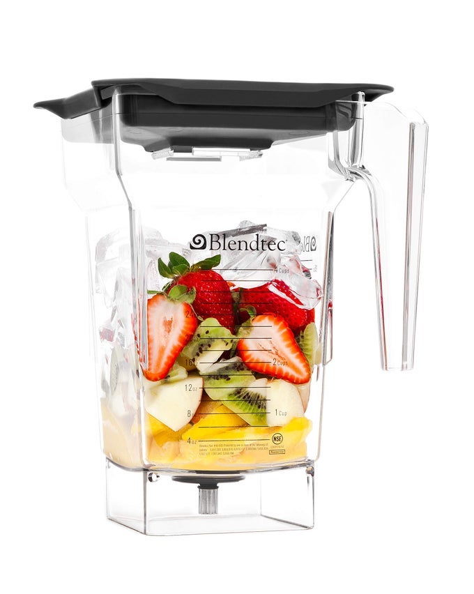 COMMERCIAL FOURSIDE BLENDER JAR 2 QT WITH VENTED GRIPPER LID