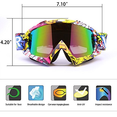 ZDATT Motocross Goggles Adult Dirtbike ATV Motorcycle Gafas UV Protection Motorbike Ski Snowboard Goggles - Image 3