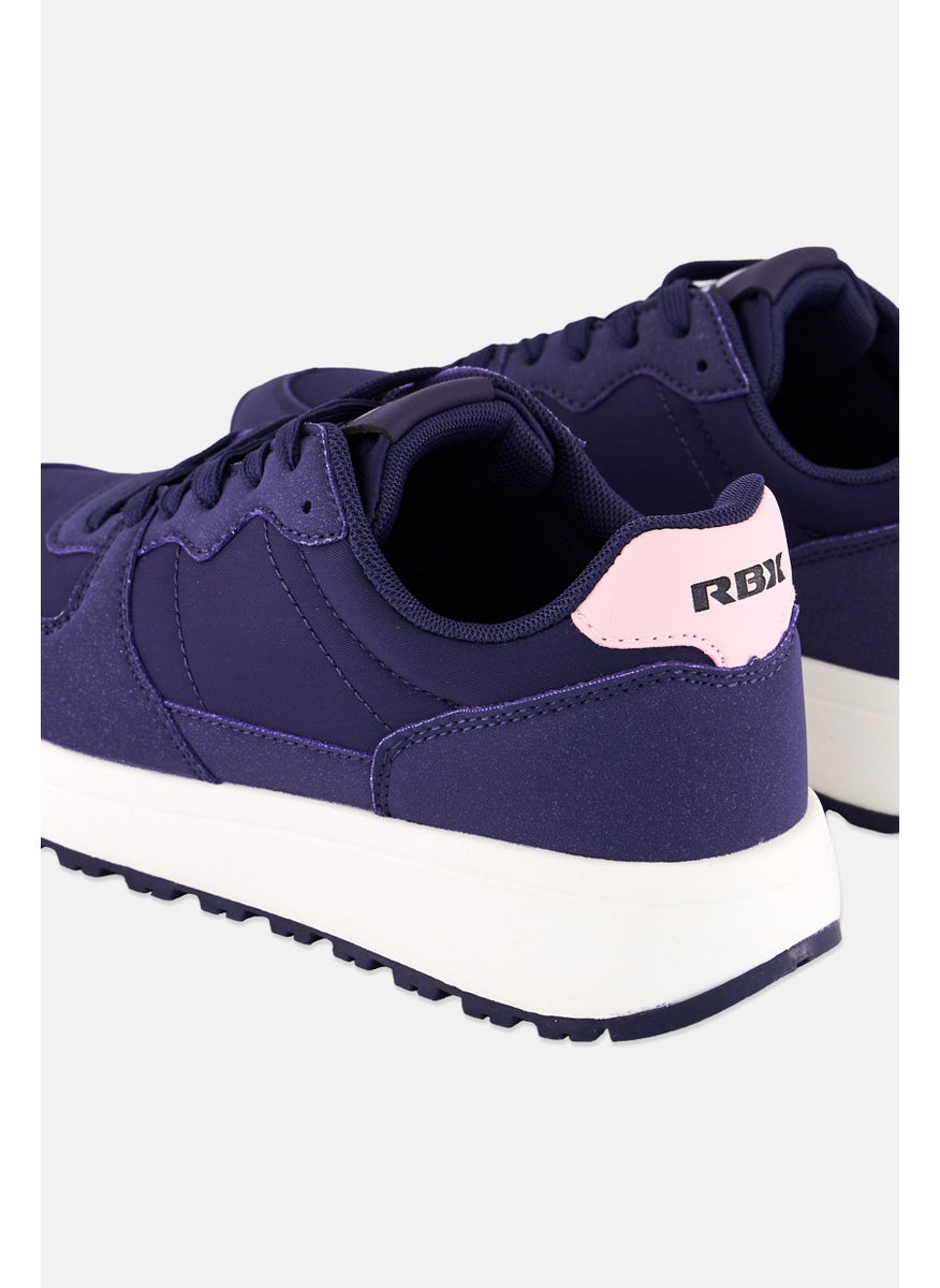 RBX Women Brand Logo Lace Up Outdoor Shoes, Dark Purple  - Image 2