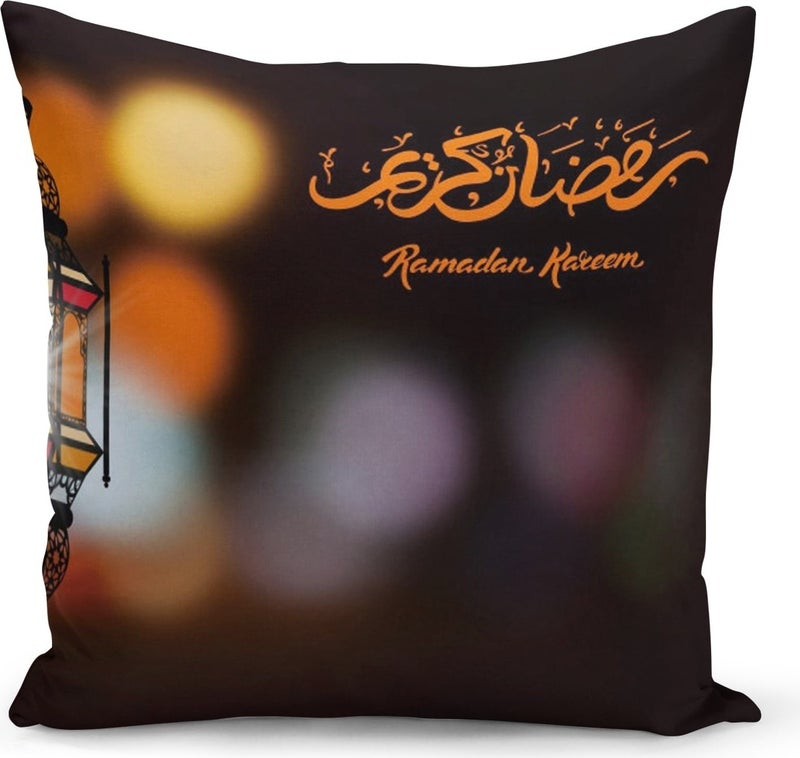 Filamente Ramadan Special Patterned Double Sided Digital Printed Cushion Cover 