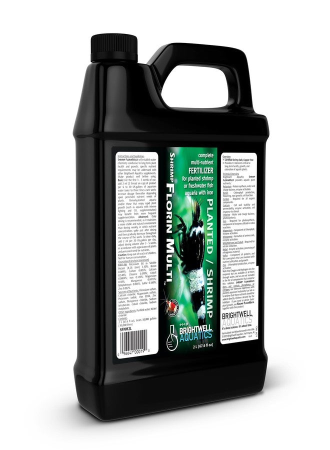 Brightwell Aquatics Shrimp FlorinMulti - Complete Plant Nutrient Supplement for Shrimp & Freshwater Aquariums - Supports Growth, Color & Health - Copper-Free, 2L - Image 1