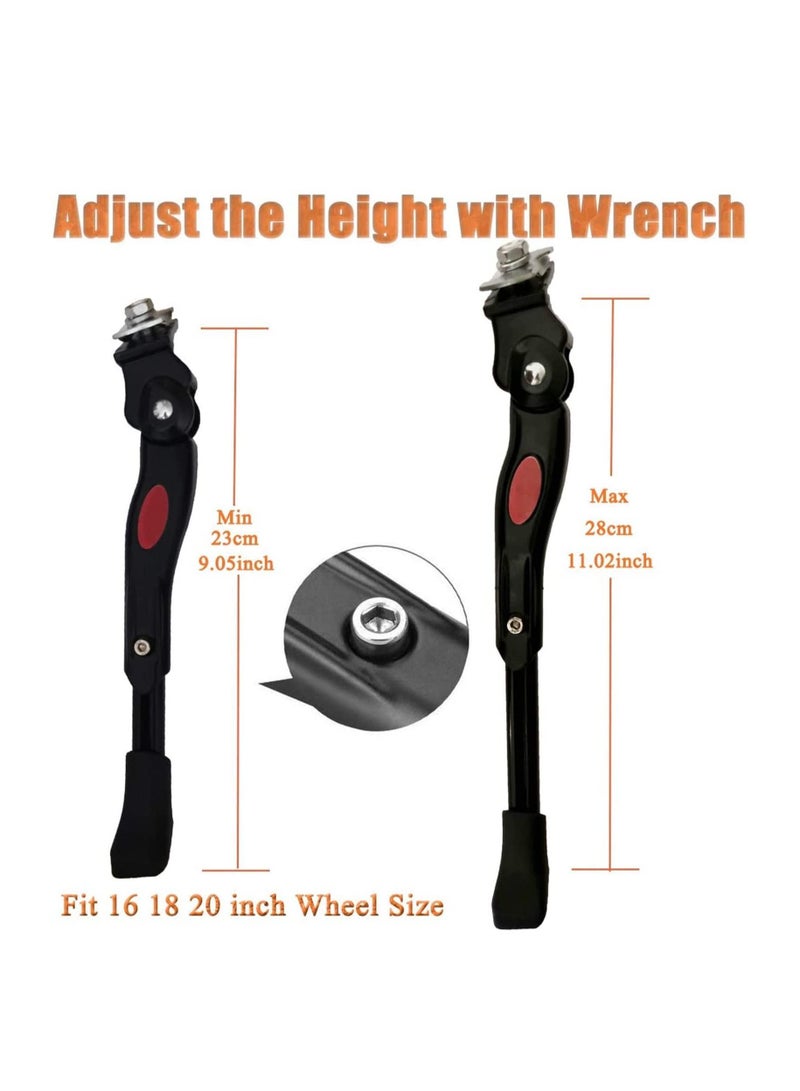 NIBEMINENT Kickstand for Kids Bike, Bicycle Kickstands Center Mount 16 18 20 Inch Bicycles Adjustable Aluminum Alloy 16-18-20 inch Mountain Bike  - Image 5