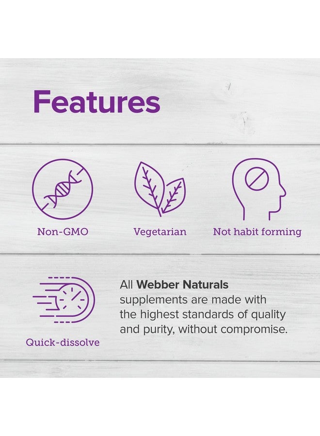 Webber naturals Webber Naturals Extra Strength Melatonin 5mg, Fast-Melting Tablets, 200 Day Supply, 100% Drug Free Sleep Supplements for Adults, Gluten Free, Non-GMO, Vegetarian Formula - Image 2