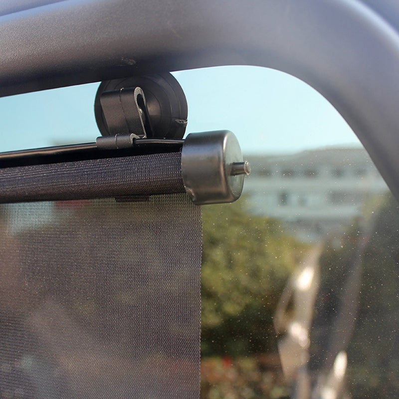 2pcs Car Side Window Sunshade Retractable UV Sun Car Window Curtains - Image 1