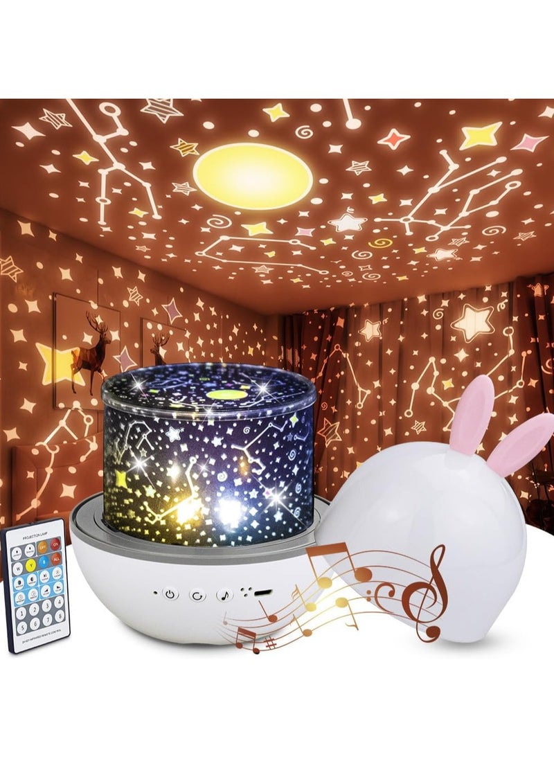 Generic - Star Projector Night Light with Timer and Remote Control for Boys Girls Gift, 360°Rotatable USB Rechargeable Sound Machine Starry Projector Light LED Star Lamp Gift for Baby Kids Children Teen Adultv - Image 1