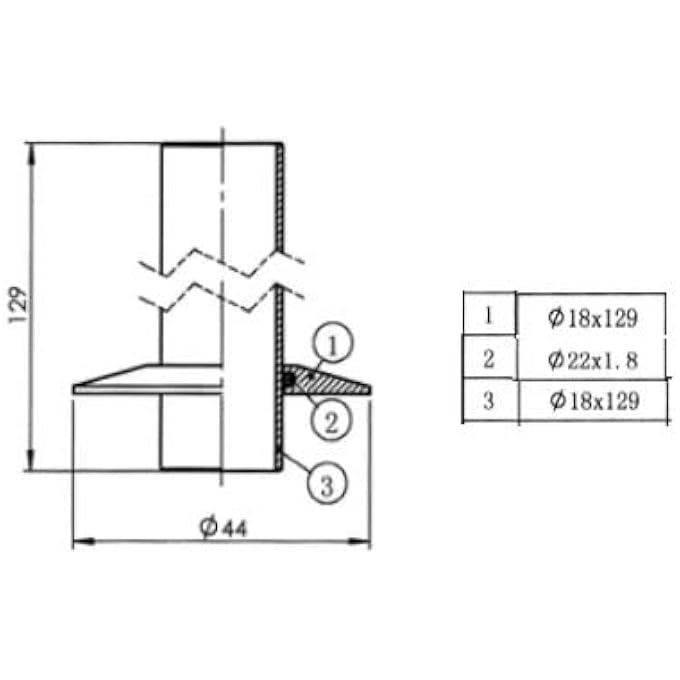 COPPER TRV THERMOSTATIC RADIATOR VALVE PIPE COVERS SLEEVES & COLLARS 130MM X 18MM - Image 3