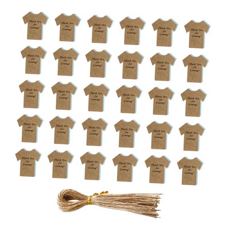 Blank Paper Tags 50 Sets With Strings For Shower Wedding Favors DIY Hang Crafts - Image 2