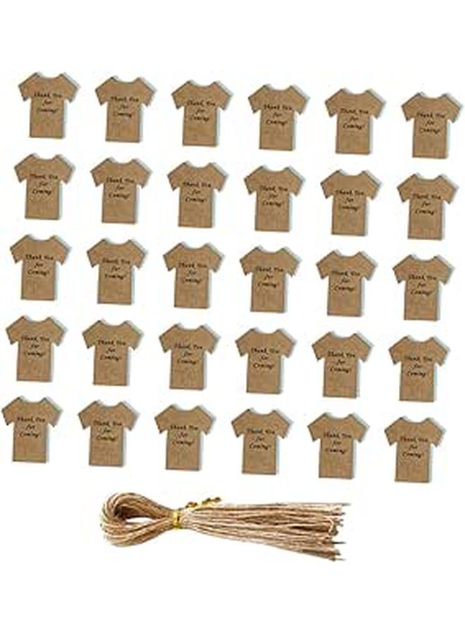 Blank Paper Tags 50 Sets With Strings For Shower Wedding Favors DIY Hang Crafts - Image 1