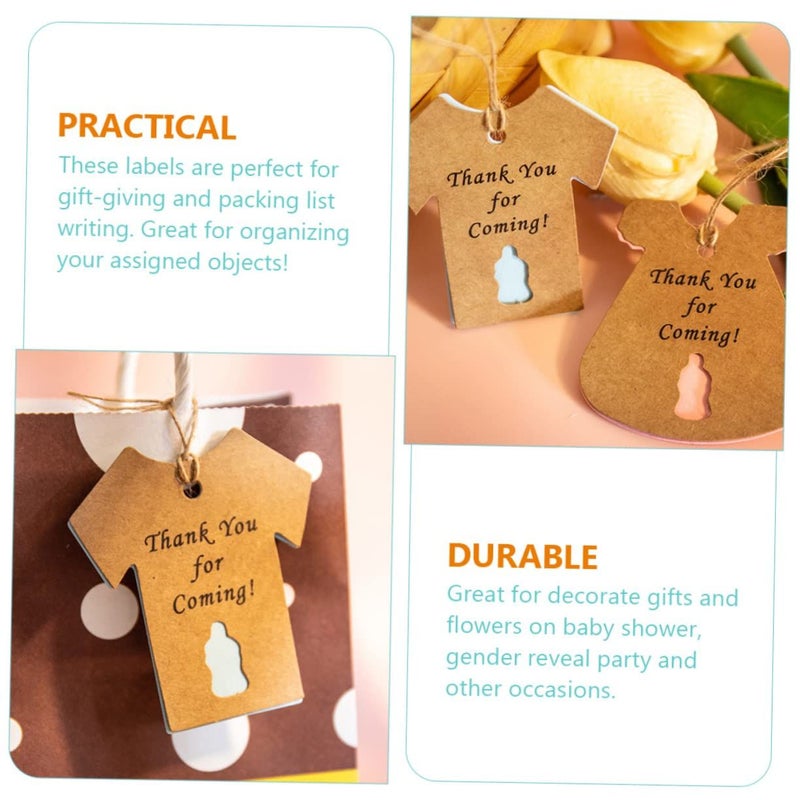 Blank Paper Tags 50 Sets With Strings For Shower Wedding Favors DIY Hang Crafts - Image 5