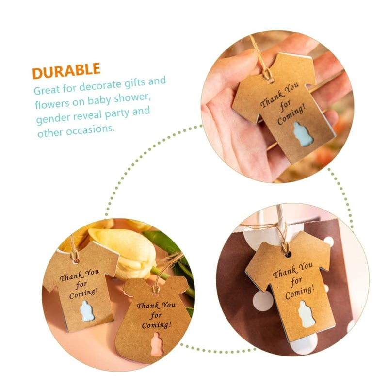 Blank Paper Tags 50 Sets With Strings For Shower Wedding Favors DIY Hang Crafts - Image 3