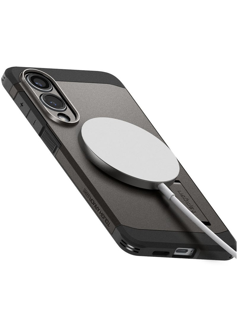 Tough Armor MagFit AI for Samsung Galaxy S25 EDGE Case Cover with MagSafe (2025) - Gunmetal