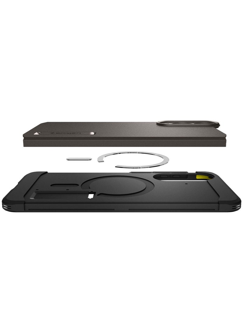Tough Armor MagFit AI for Samsung Galaxy S25 EDGE Case Cover with MagSafe (2025) - Gunmetal