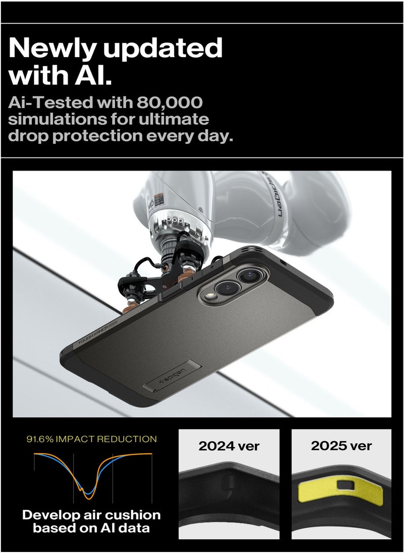 Spigen Tough Armor MagFit AI for Samsung Galaxy S25 EDGE Case Cover with MagSafe (2025) - Gunmetal  - Image 4